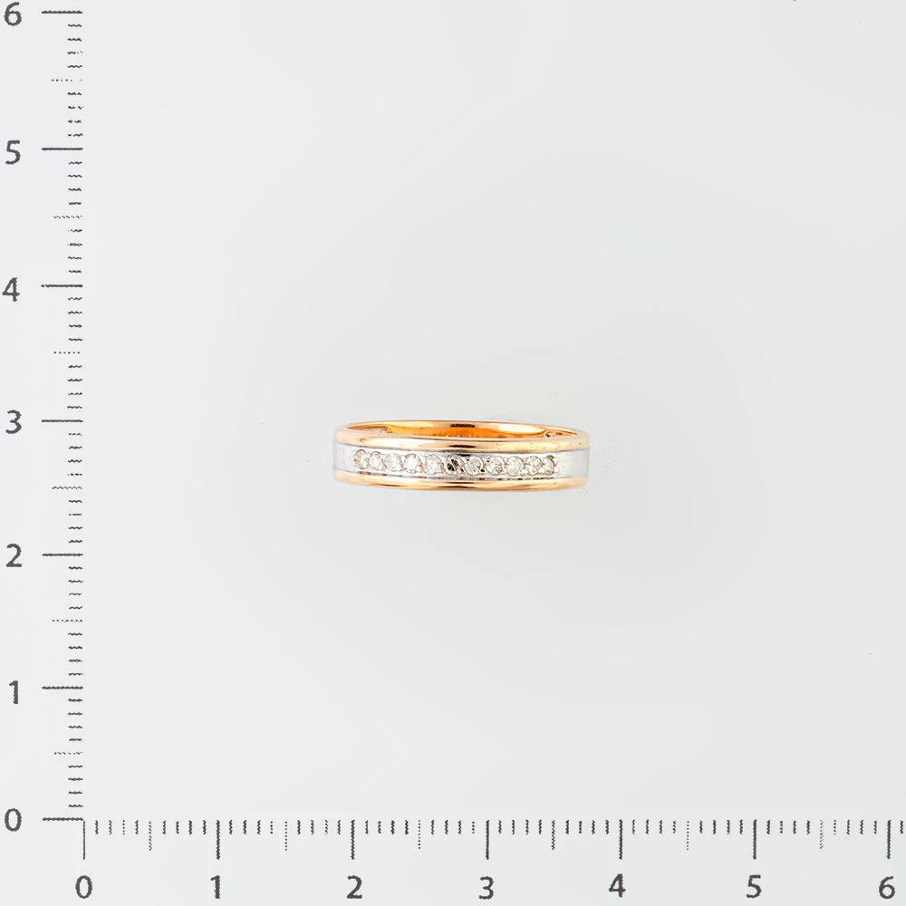 Кольцо с бриллиантом из красного золота 585 пробы