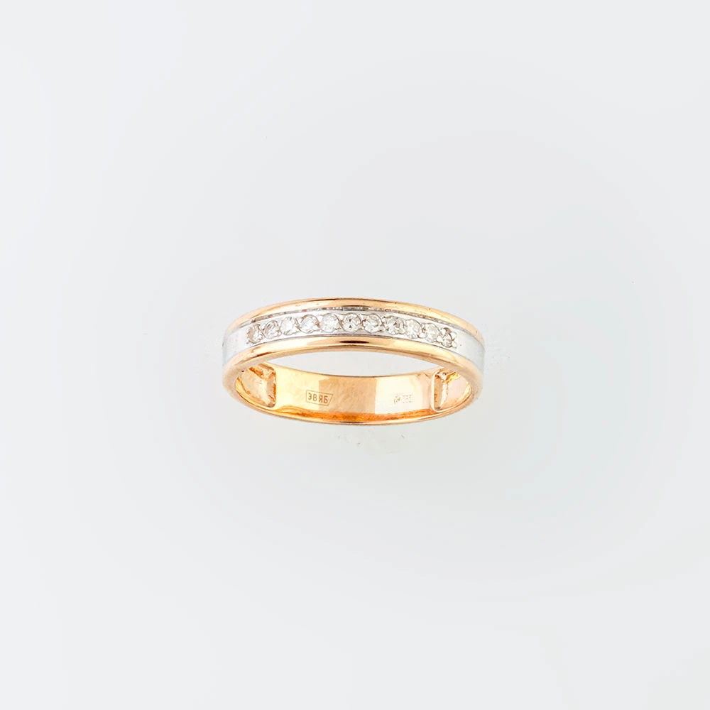 Кольцо с бриллиантом из красного золота 585 пробы