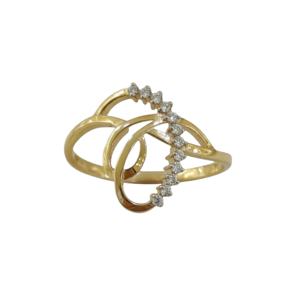 Кольцо с фианитом из красного золота 585 пробы Кольцо с фианитом из красного золота 585 пробы