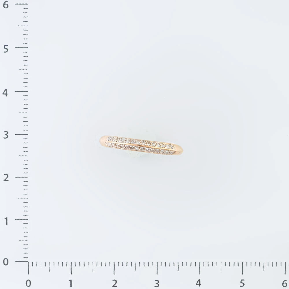 Кольцо с бриллиантом из красного золота 585 пробы