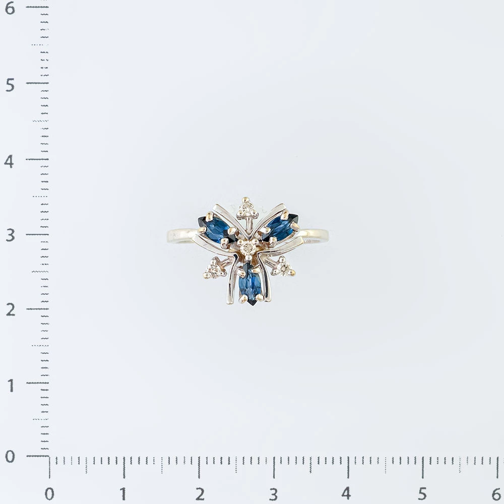 Кольцо с сапфиром из белого золота 585 пробы Кольцо с сапфиром из белого золота 585 пробы