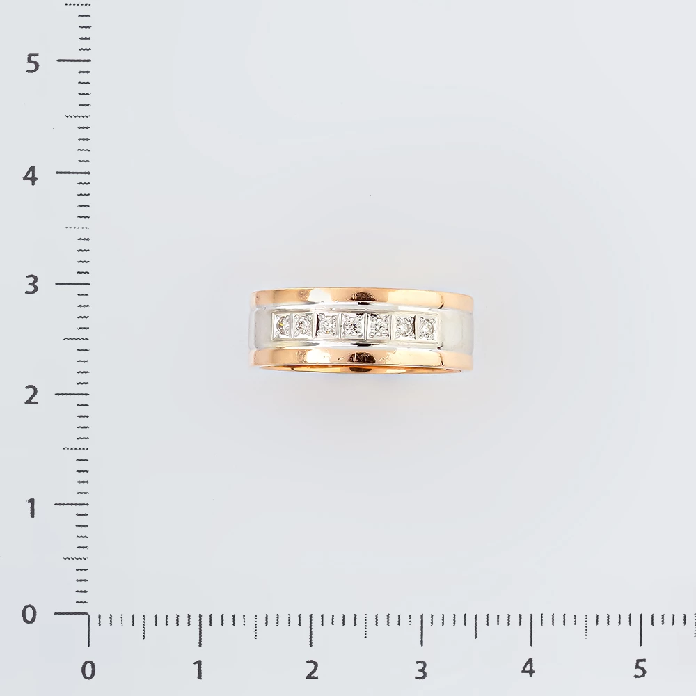 Кольцо с бриллиантом из красного золота 585 пробы