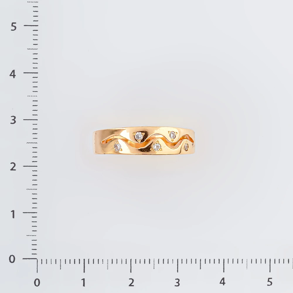 Кольцо с фианитом из красного золота 585 пробы 2