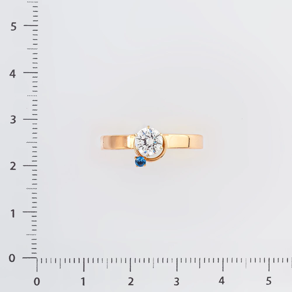 Кольцо с фианитом из красного золота 585 пробы Кольцо с фианитом из красного золота 585 пробы