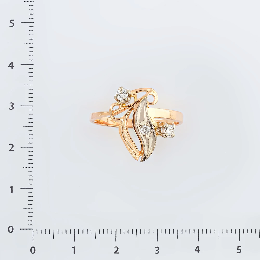 Кольцо с бриллиантом из желтого золота 585 пробы