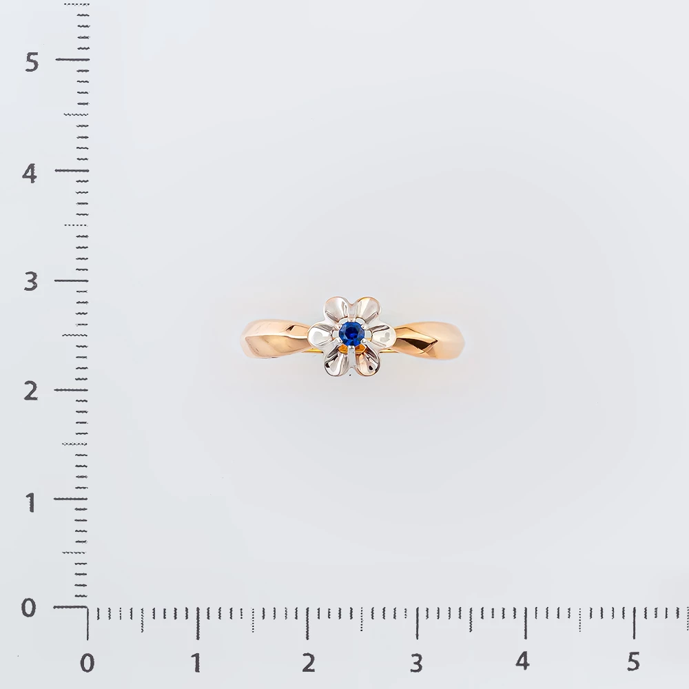 Кольцо с сапфиром из красного золота 375 пробы Кольцо с сапфиром из красного золота 375 пробы