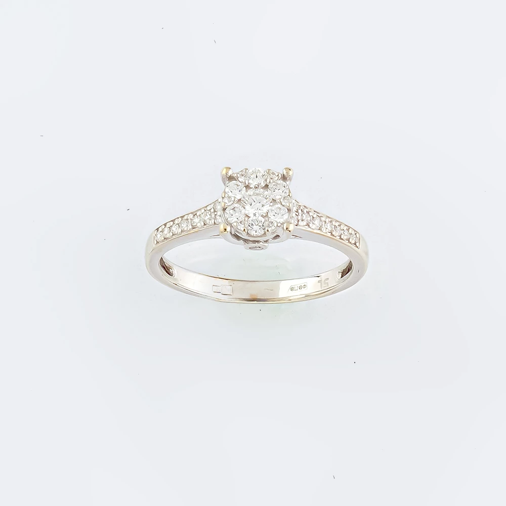 Кольцо с бриллиантом из белого золота 585 пробы