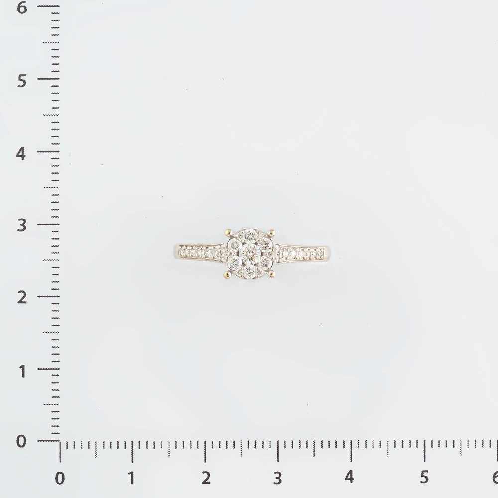 Кольцо с бриллиантом из белого золота 585 пробы