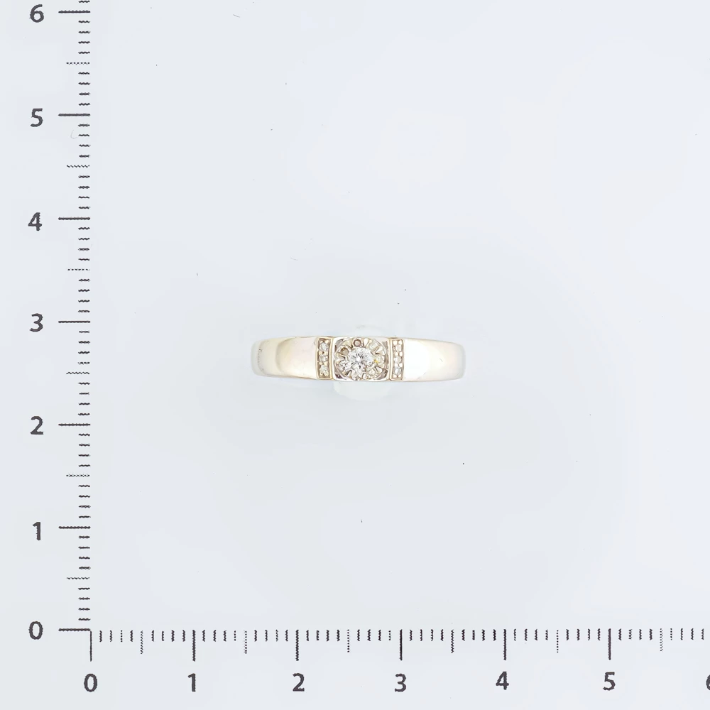 Кольцо с бриллиантом из красного золота 585 пробы