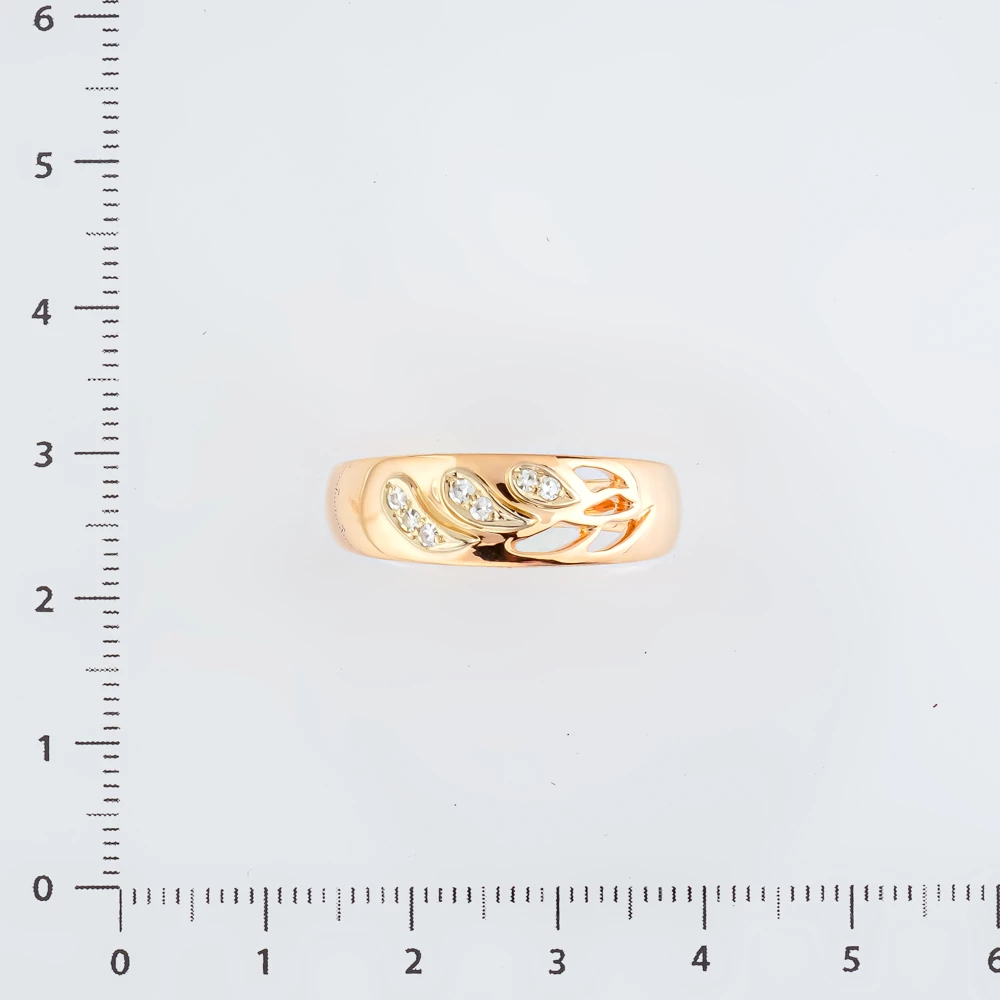 Кольцо с бриллиантом из красного золота 585 пробы