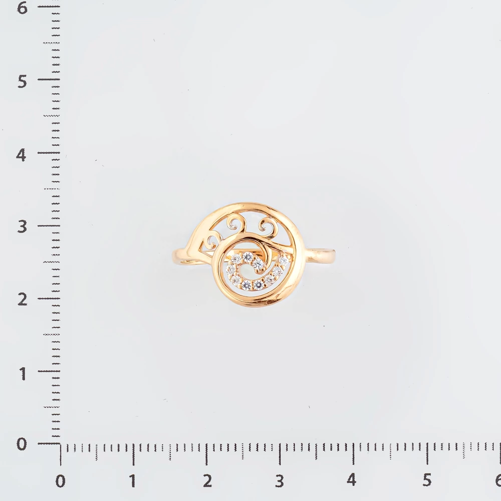 Кольцо с фианитом из красного золота 585 пробы Кольцо с фианитом из красного золота 585 пробы