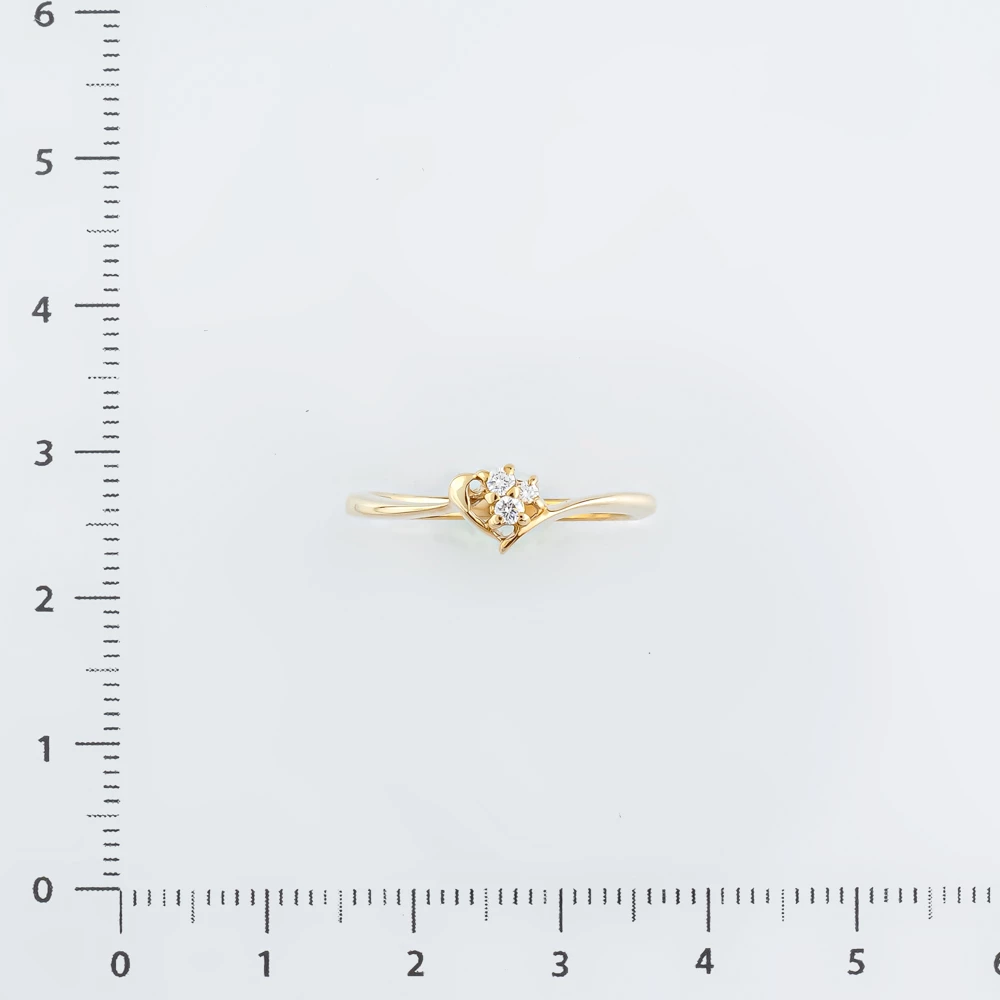 Кольцо с бриллиантом из белого золота 585 пробы