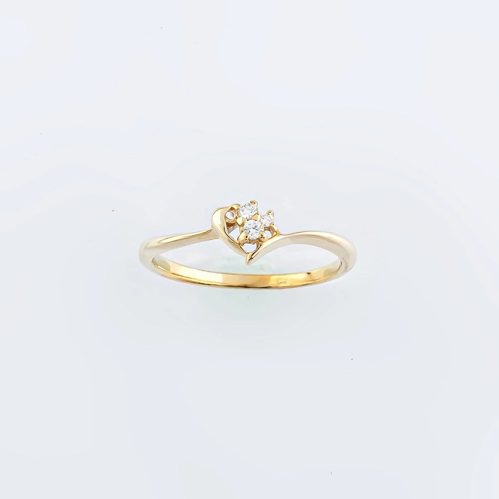 Кольцо с бриллиантом из белого золота 585 пробы