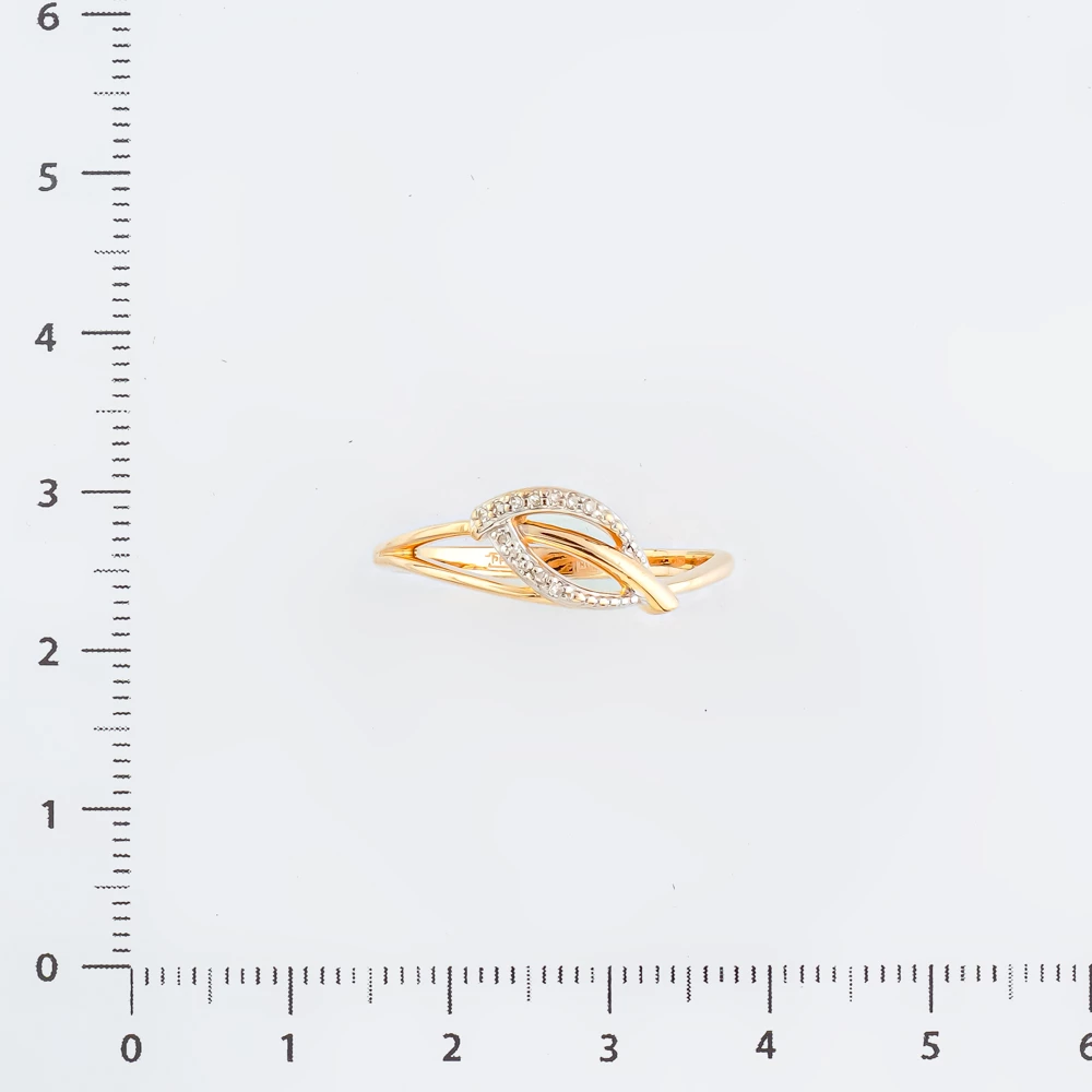 Кольцо с бриллиантом из красного золота 585 пробы