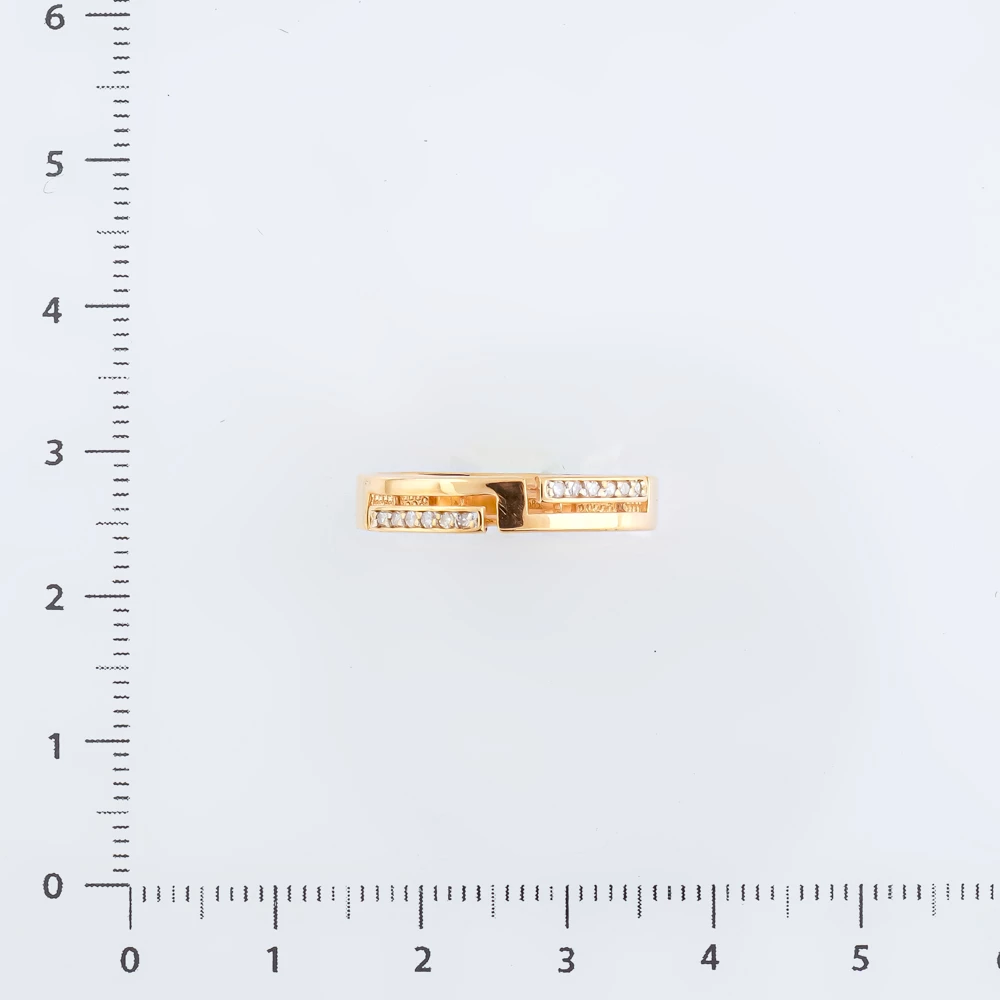 Кольцо с бриллиантом из красного золота 585 пробы