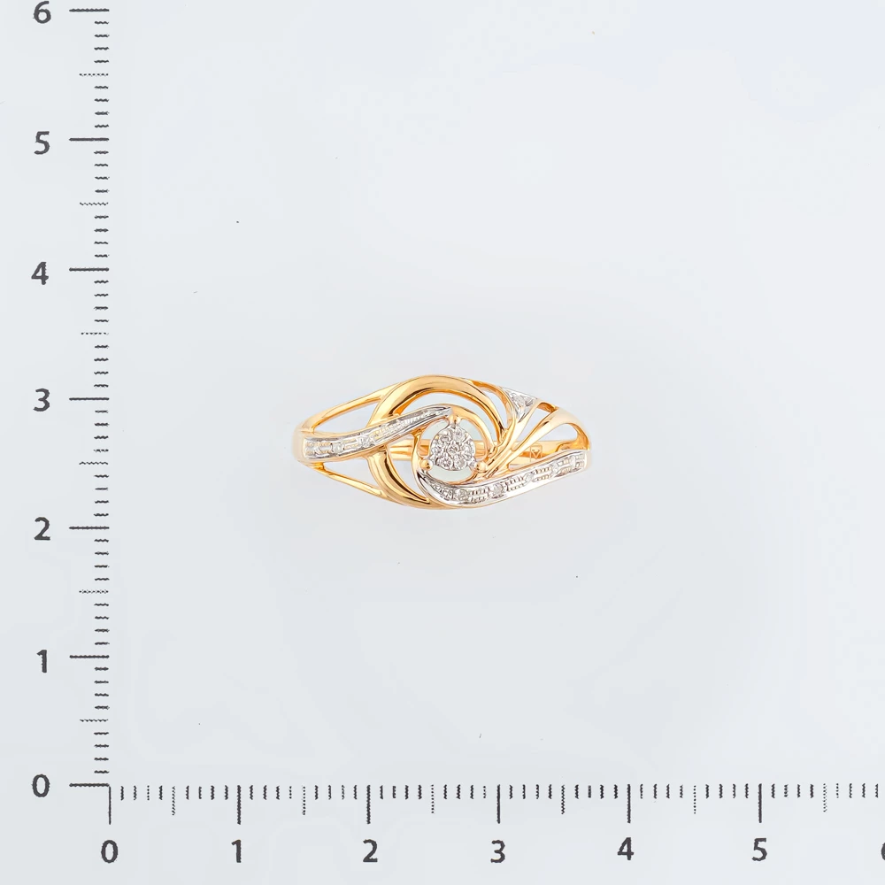 Кольцо с бриллиантом из красного золота 585 пробы