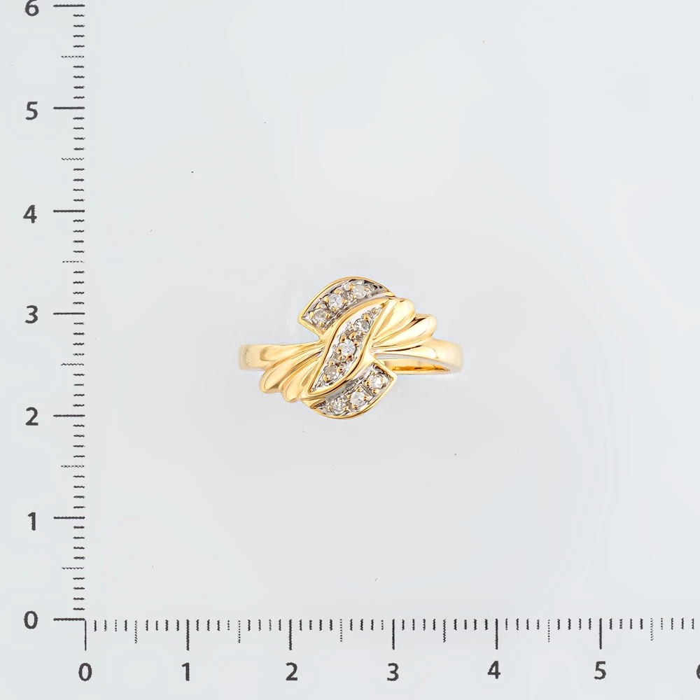 Кольцо с бриллиантом из красного золота 585 пробы