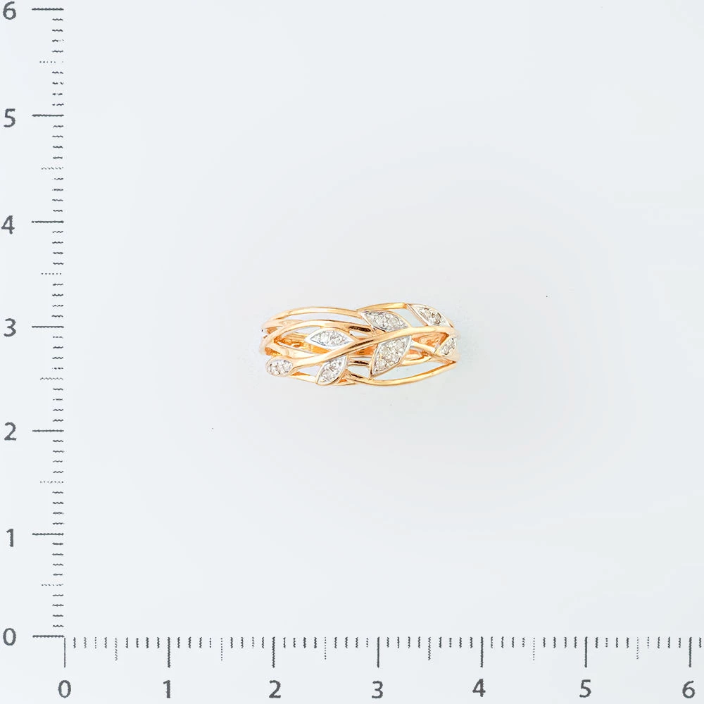 Кольцо с бриллиантом из красного золота 585 пробы