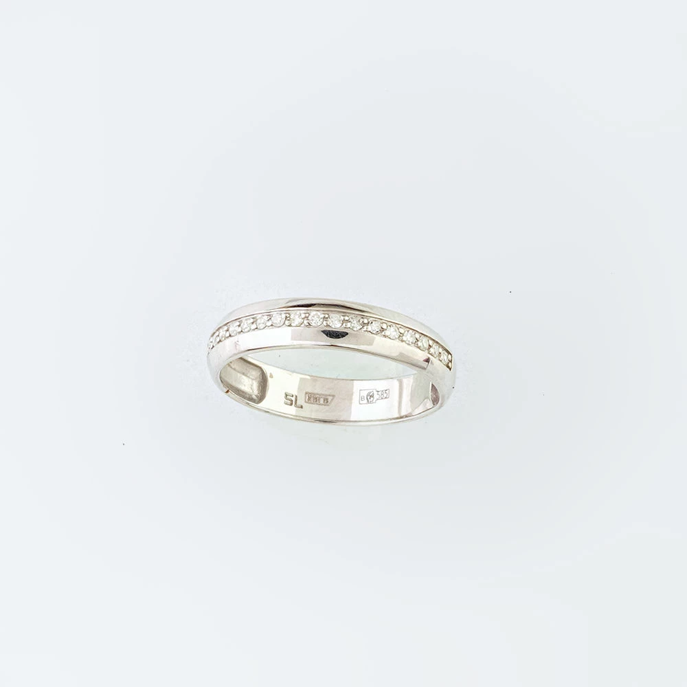 Кольцо с бриллиантом из белого золота 585 пробы