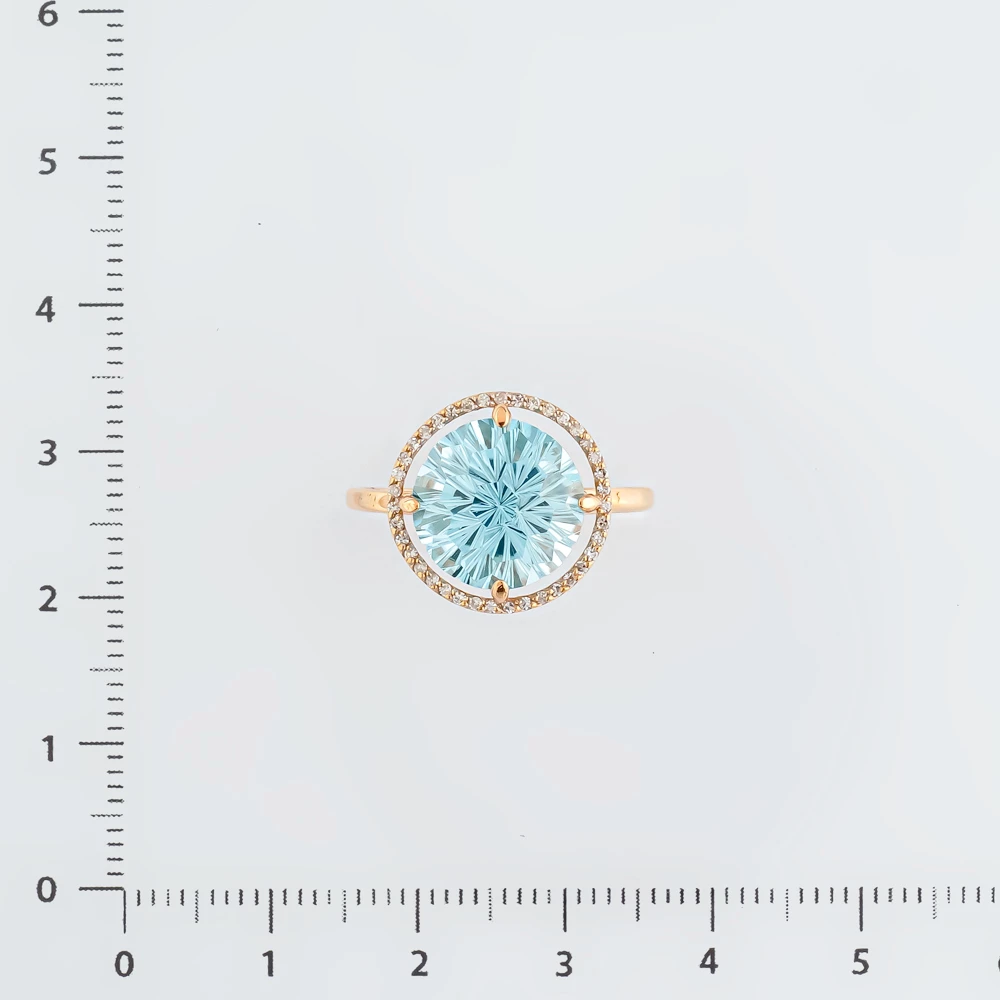 Кольцо с бриллиантом из красного золота 585 пробы