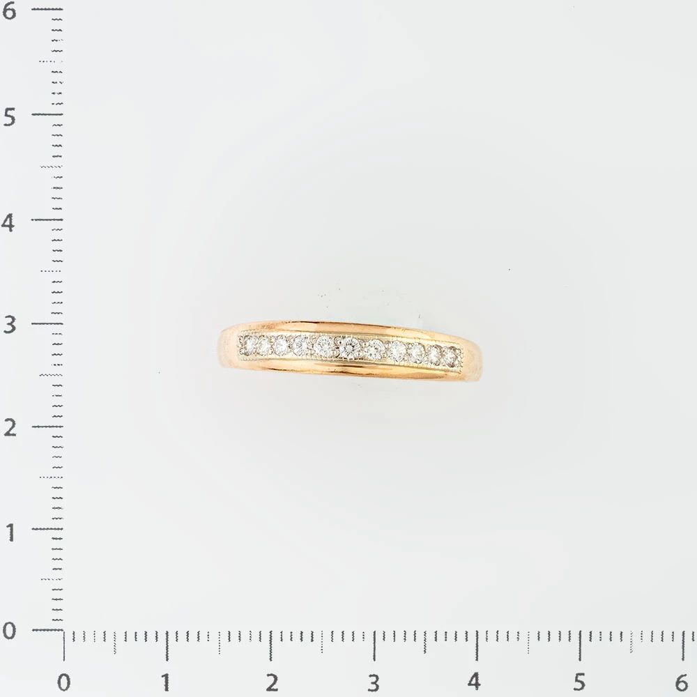 Кольцо с бриллиантом из красного золота 585 пробы