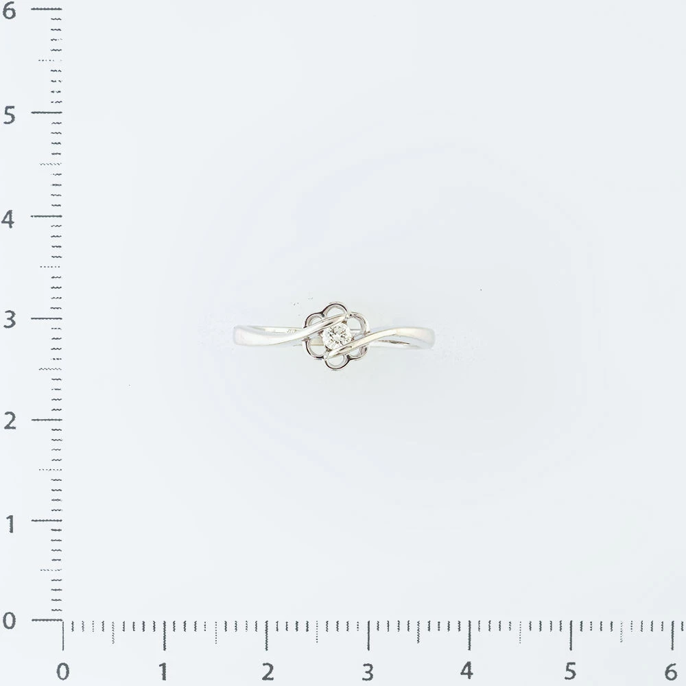 Кольцо с бриллиантом из белого золота 585 пробы