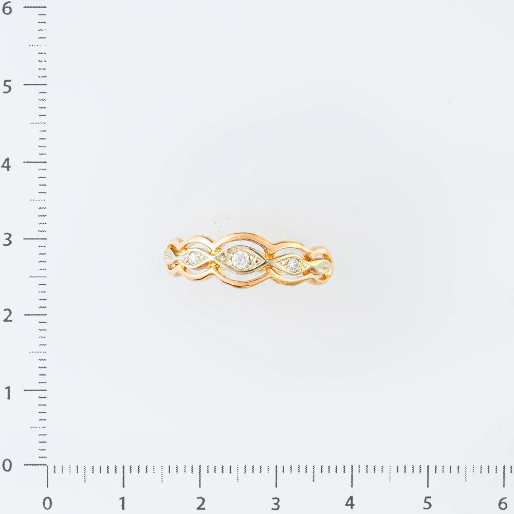 Кольцо с фианитом из красного золота 585 пробы Кольцо с фианитом из красного золота 585 пробы