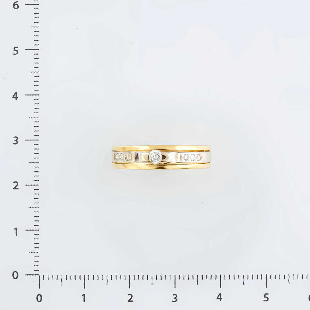 Кольцо с бриллиантом из желтого золота 585 пробы