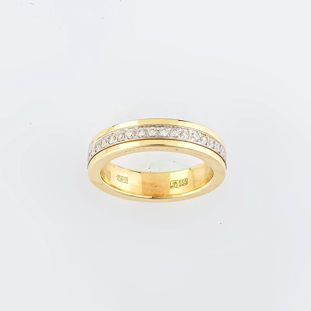 Кольцо с бриллиантом из желтого золота 585 пробы