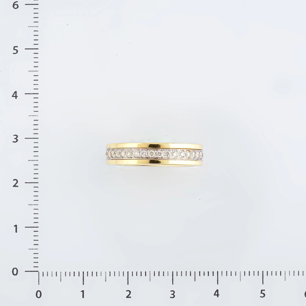 Кольцо с бриллиантом из желтого золота 585 пробы