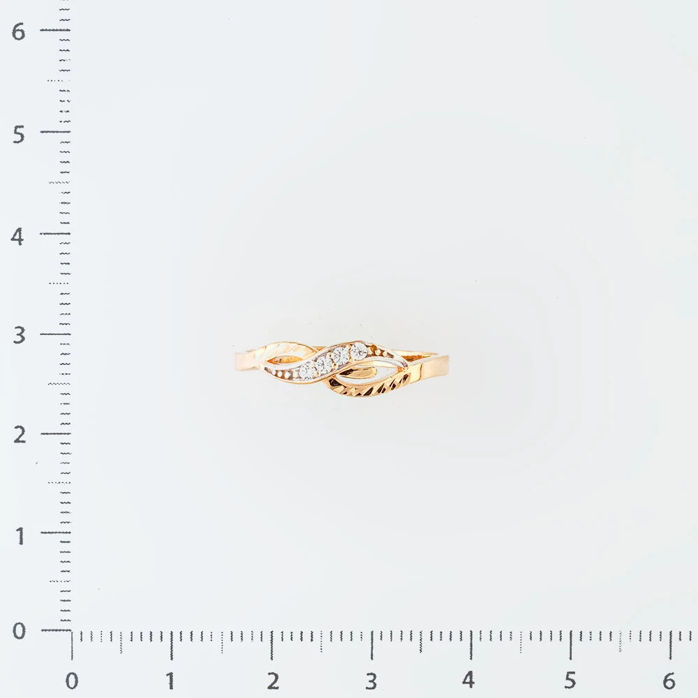 Кольцо с фианитом из красного золота 585 пробы Кольцо с фианитом из красного золота 585 пробы