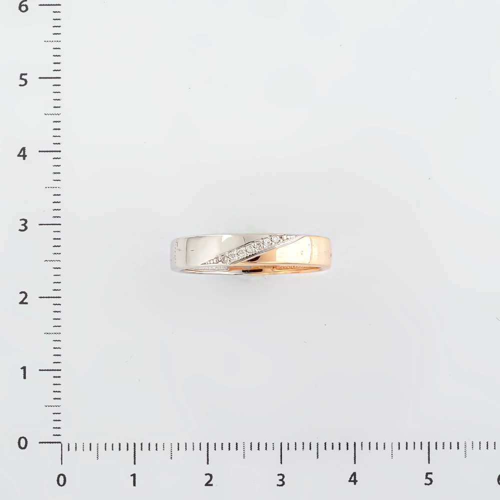 Кольцо с бриллиантом из красного золота 585 пробы