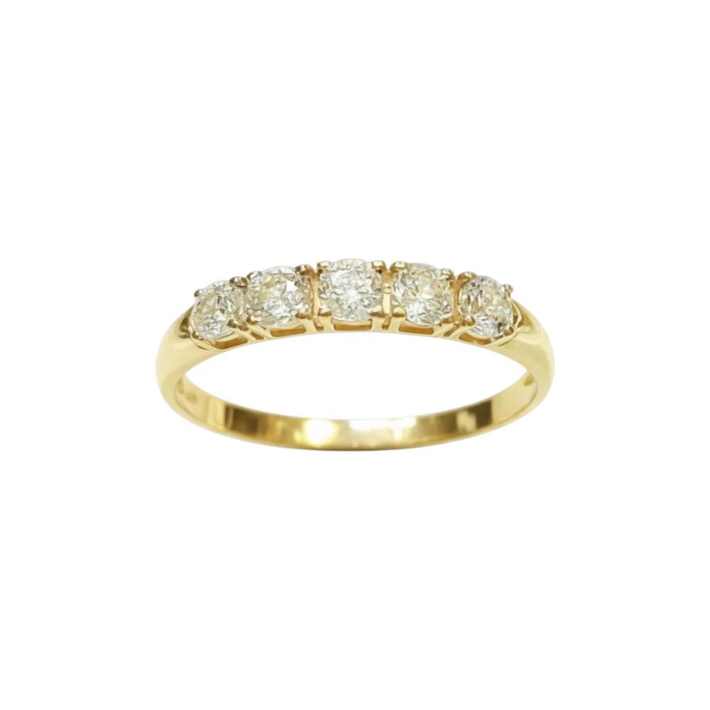 Кольцо с фианитом из красного золота 585 пробы