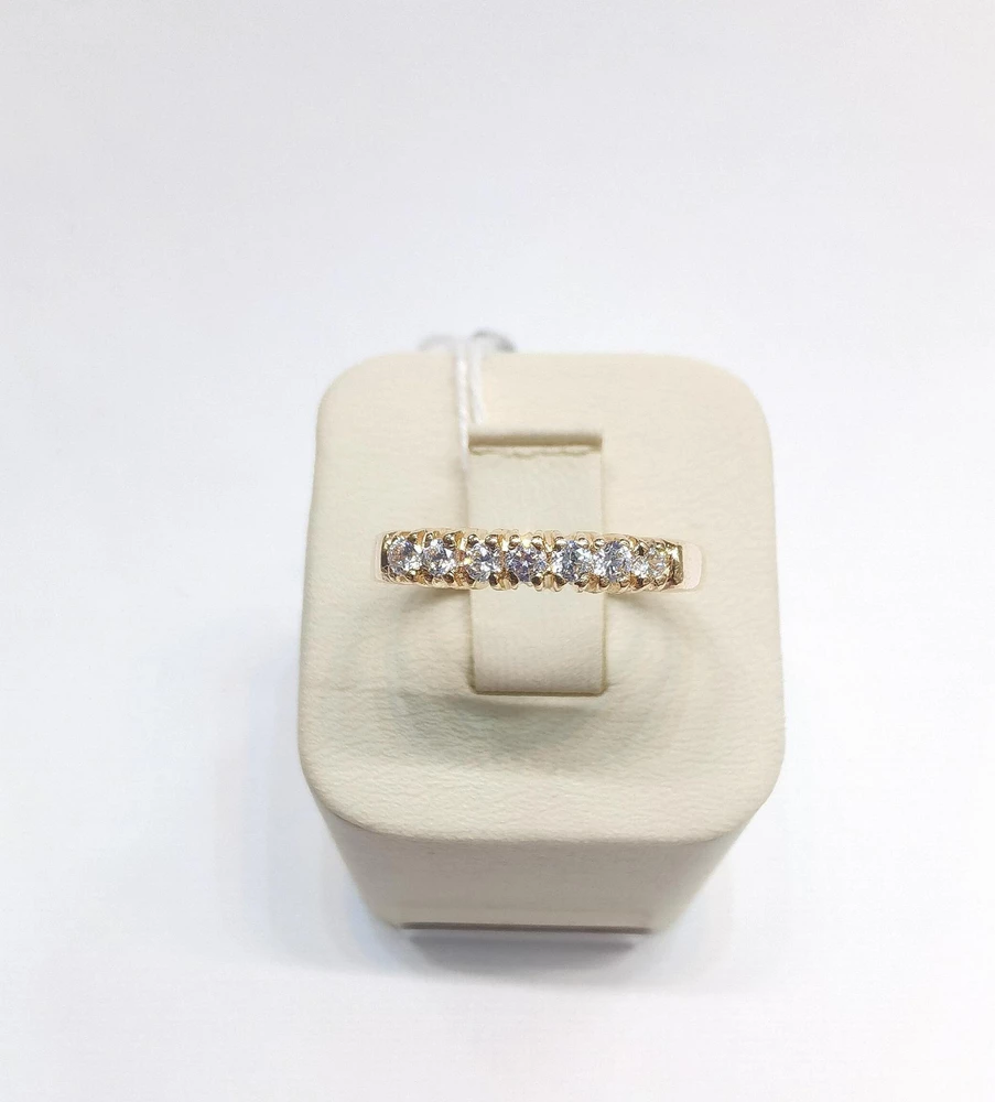 Кольцо с культивированным жемчугом из белого золота 585 пробы