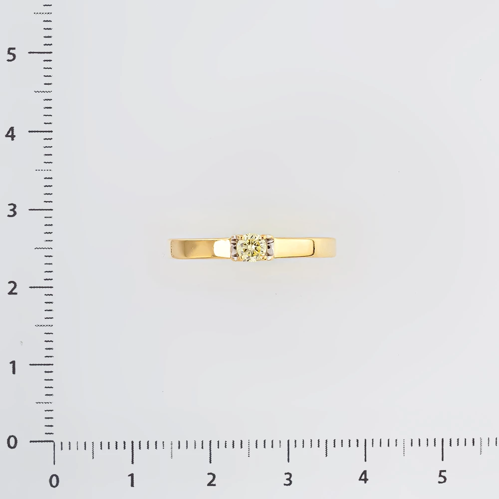 Кольцо с бриллиантом из белого золота 585 пробы