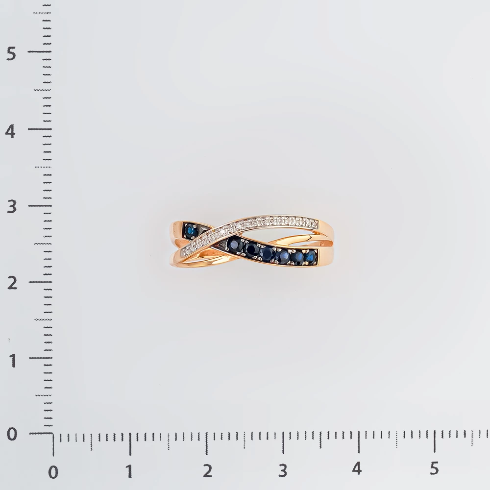 Кольцо с сапфиром из красного золота 585 пробы Кольцо с сапфиром из красного золота 585 пробы