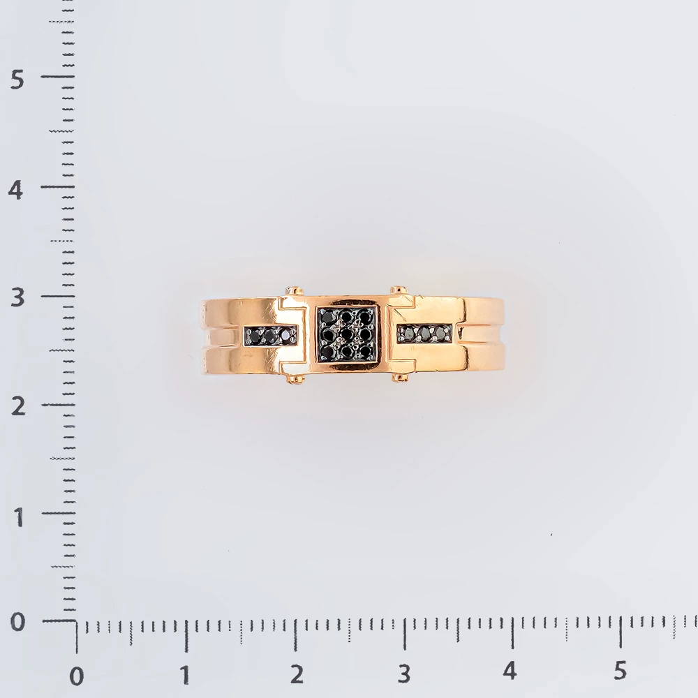 Кольцо с бриллиантом из красного золота 585 пробы