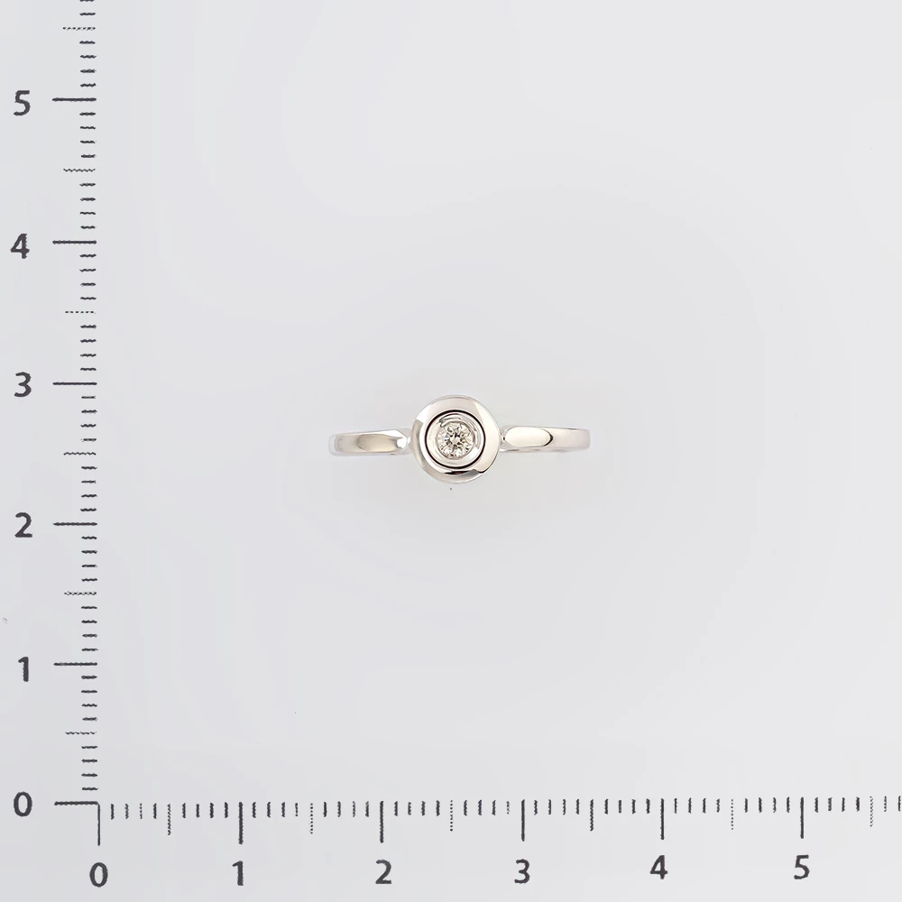 Кольцо с бриллиантом из белого золота 585 пробы