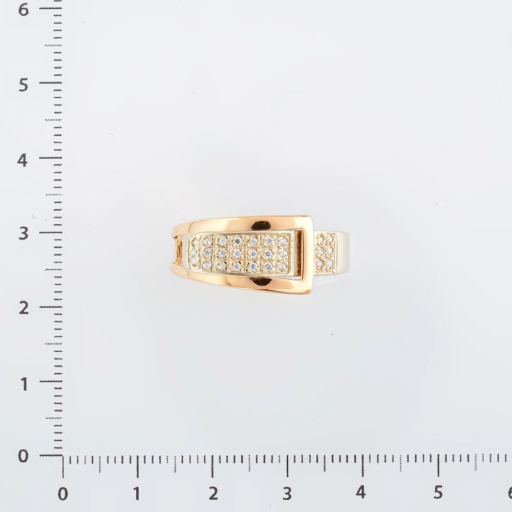 Кольцо с фианитом из красного золота 585 пробы Кольцо с фианитом из красного золота 585 пробы