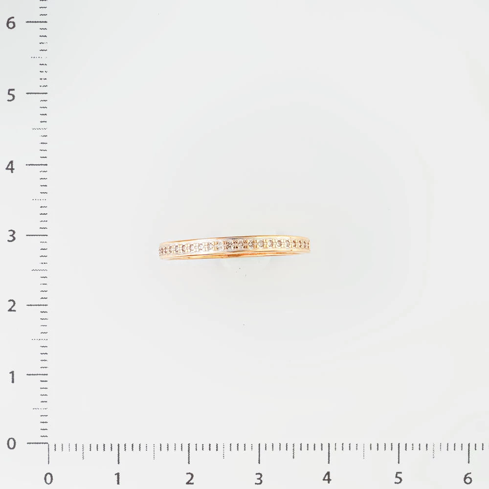 Кольцо с бриллиантом из красного золота 585 пробы