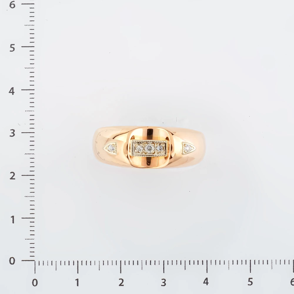 Кольцо с фианитом из красного золота 585 пробы Кольцо с фианитом из красного золота 585 пробы