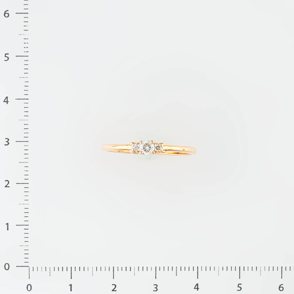 Кольцо с бриллиантом из красного золота 585 пробы