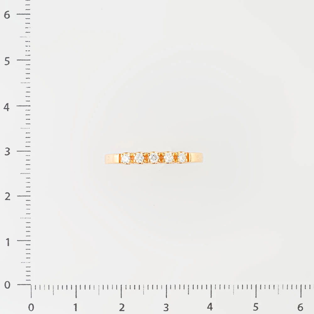 Кольцо с бриллиантом из красного золота 585 пробы