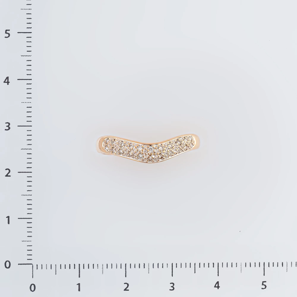 Кольцо с бриллиантом из красного золота 585 пробы