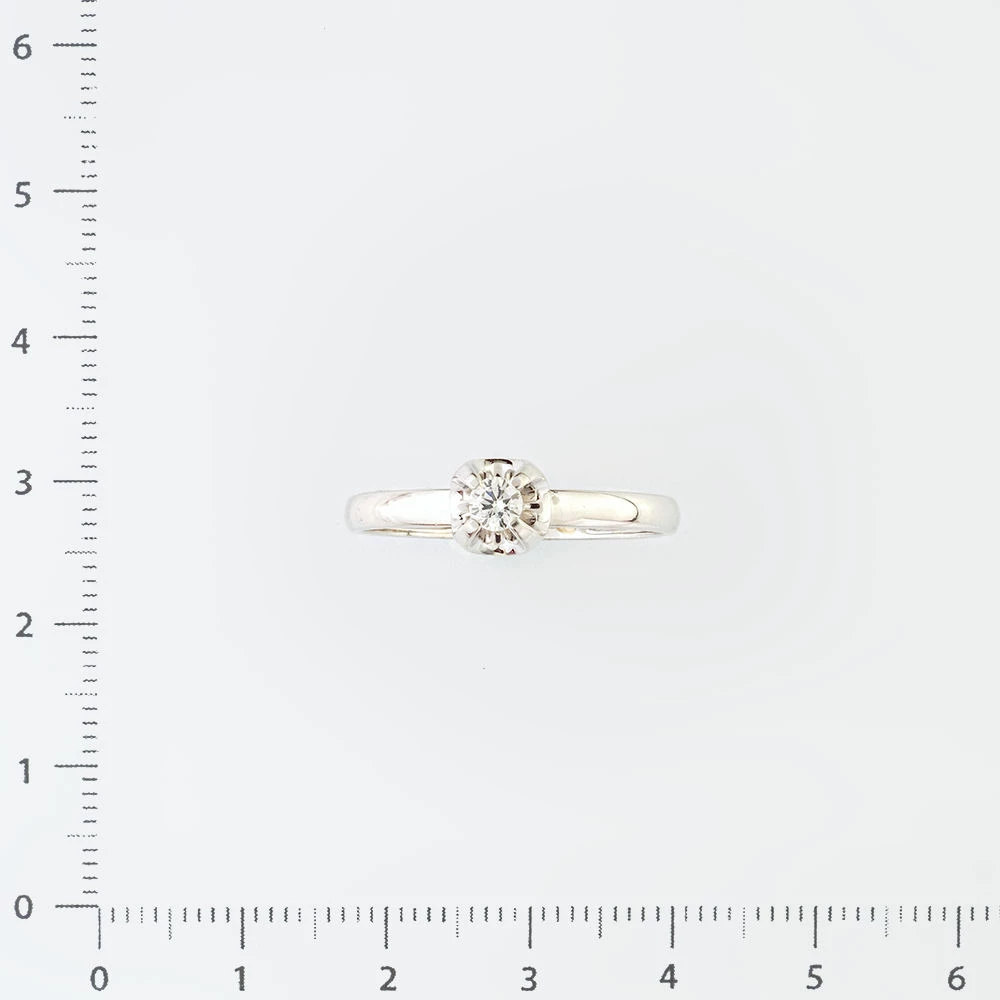 Кольцо с бриллиантом из белого золота 585 пробы