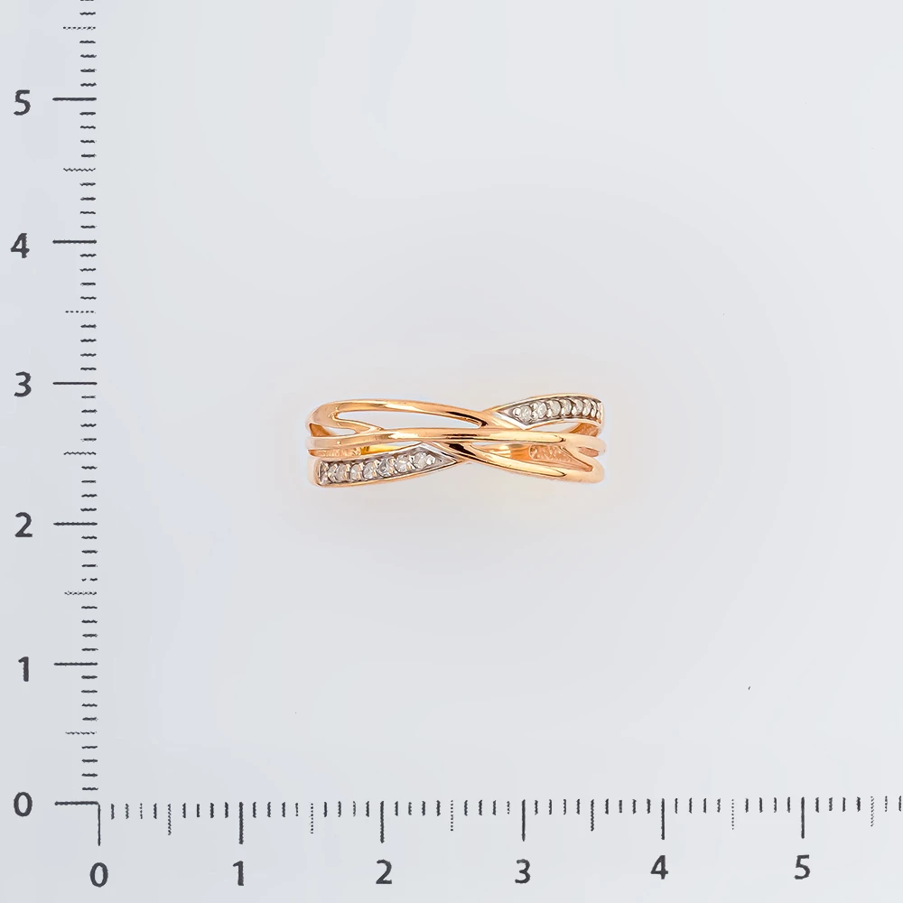 Кольцо с бриллиантом из красного золота 585 пробы