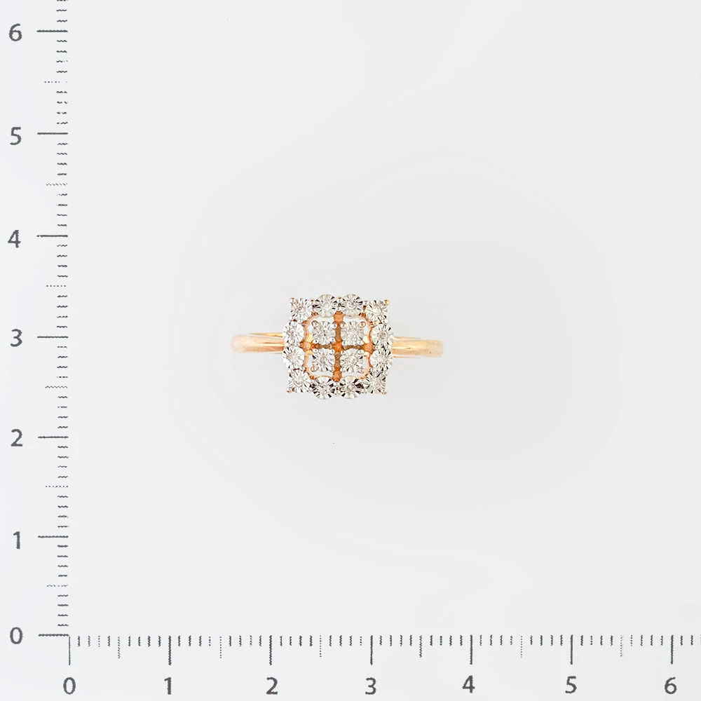 Кольцо с бриллиантом из красного золота 585 пробы
