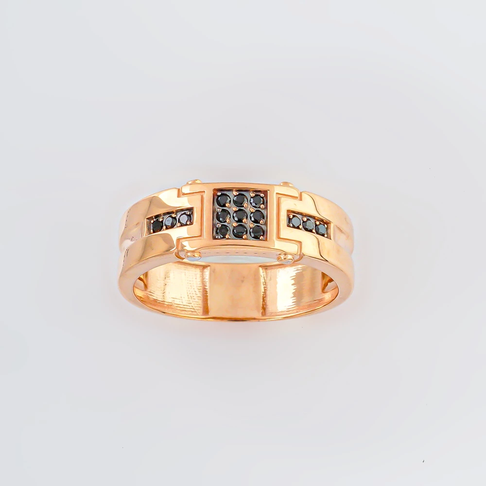 Кольцо с бриллиантом из красного золота 585 пробы