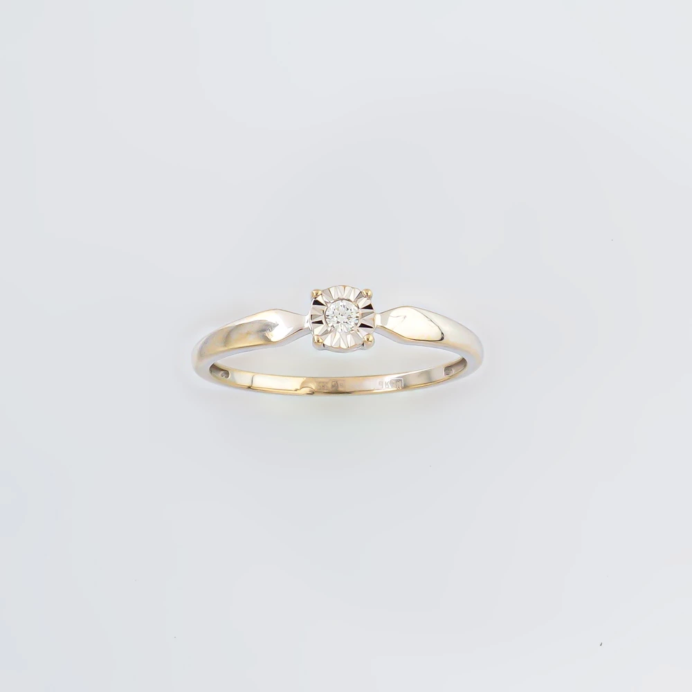 Кольцо с бриллиантом из белого золота 585 пробы