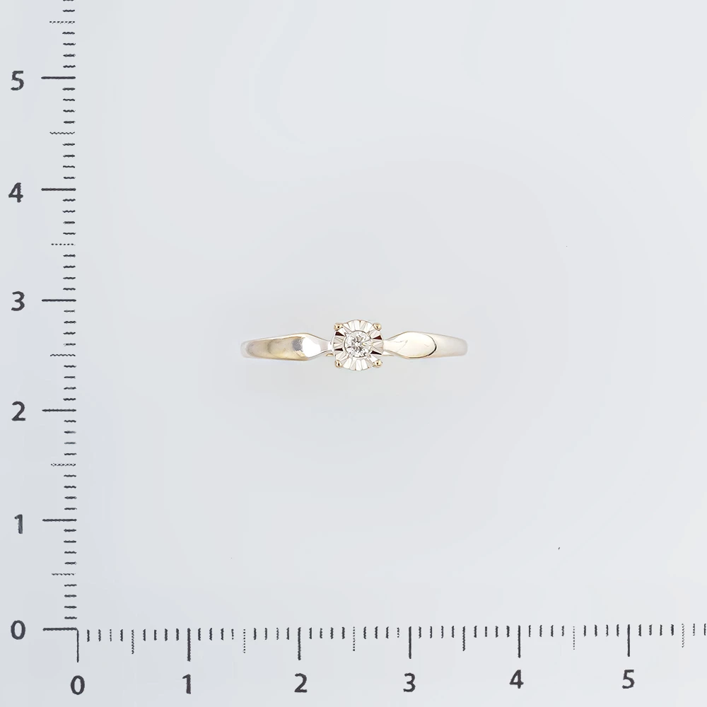 Кольцо с бриллиантом из белого золота 585 пробы